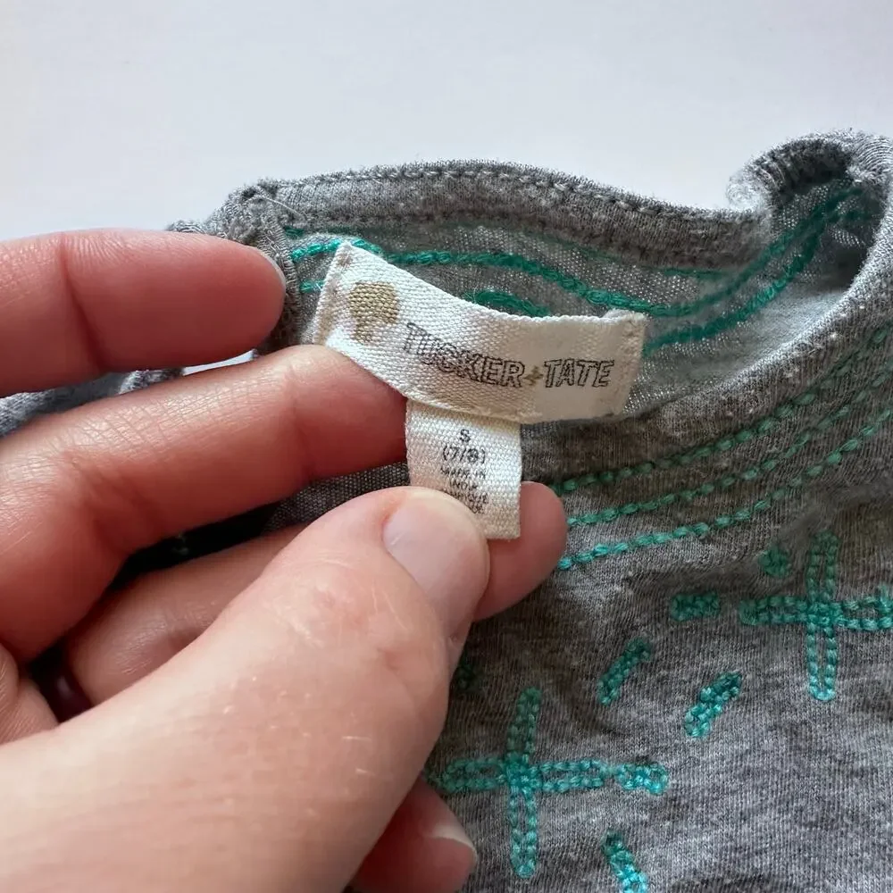 Tucker + Tate Girls Tiered Mixed Print Dress - Size Small - Picture 4 of 4